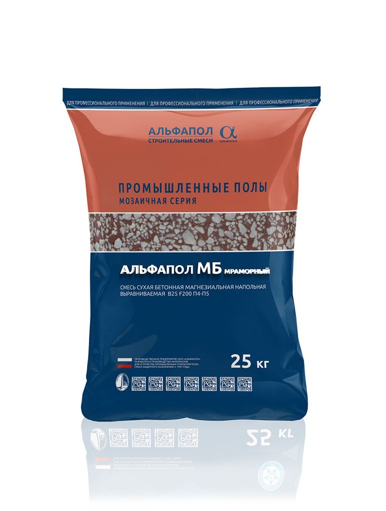 АЛЬФАПОЛ МБ: мраморный мозаичный пол В35