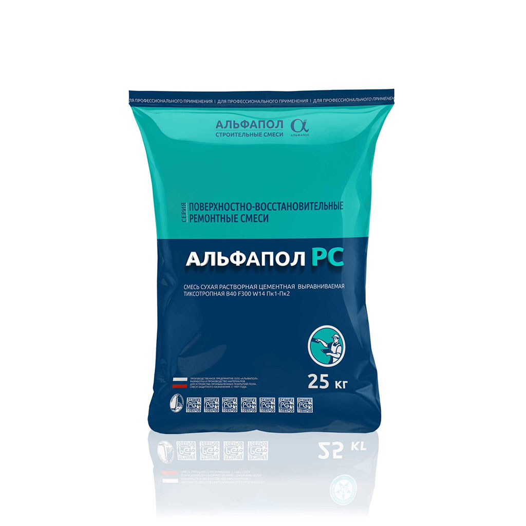 АЛЬФАПОЛ РС: ремонтная тиксотропная цементная смесь
